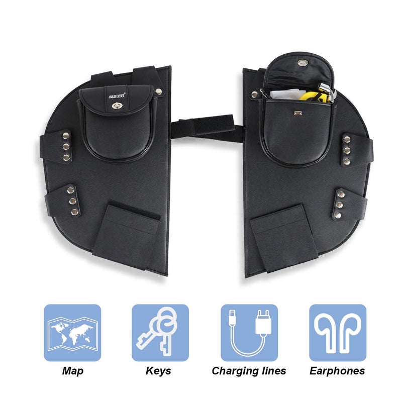 AUFER Highway Crash Bar Cover Soft Lowers Chaps Guards Cover Leg Warmer Bag Rain Guards Lower Wind Deflectors Compatible with for Indian Road Master Springfield Chief Chieftain 2014-Up - Image 4